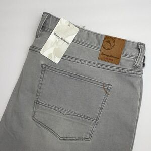 NEW Tommy Bahama Boracay Jeans Men 44x34 Vintage Grey Wash Straight Leg Stretch